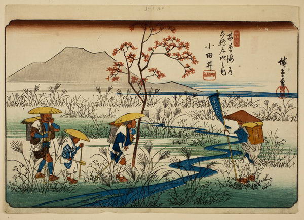 12 Utagawa Hiroshige Groupe de pelerins
